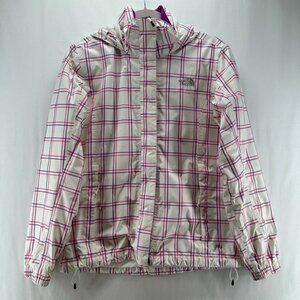 The North Face Jacket Womens Sz M Venture Rain Hyvent Full Zip White/Pink/Purple